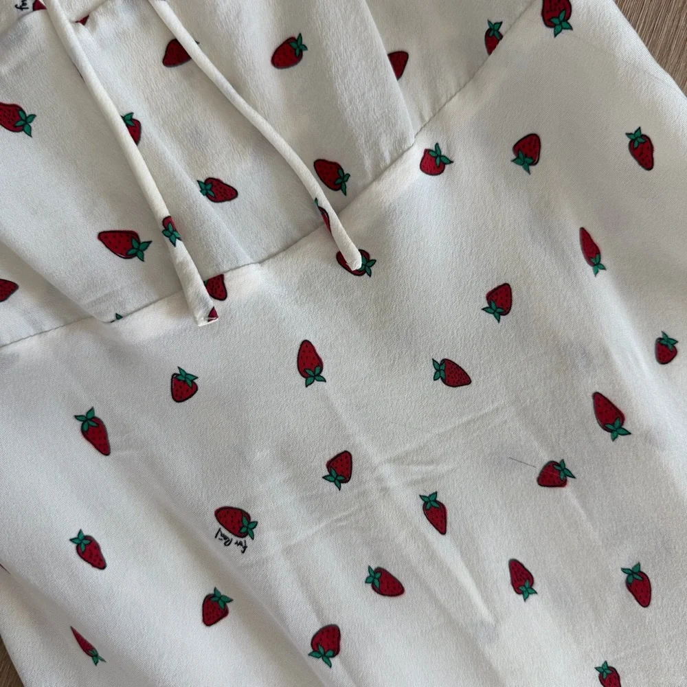 Realisation Par White Maxi Dress with Red Dot Print - Picture 2 of 5